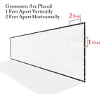 Royal Shade Custom Size 6' X 151' White Fence Privacy Screen Windscreen Cover Netting Mesh Fabric Cloth - Cable Zip Ties Include