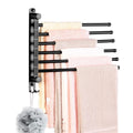 Swivel Towel Rack, Towel Bar with Wall Mounted 180 Rotation, 6 Arms Towel Hanger SUS 304 Stainless Steel, Space Saving for Kitch