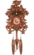 Alexander Taron Importer 625Q Engstler Battery-Operated Cuckoo Clock-Full Size-9.25" H X 7.5" W X 6" D, White