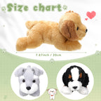 Skylety 3 Pcs 7.87 Inches Dog Stuffed Animal Plush Dog Soft Plush Dog Pillow Toy Fluffy Puppy Set For Christmas Girls Baby Kids