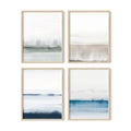HAUS AND HUES Landscape Painting - Set of 4 Nature Posters, Abstract Painting, Poster Nature Landscape Art, Blue Artwork Nature,