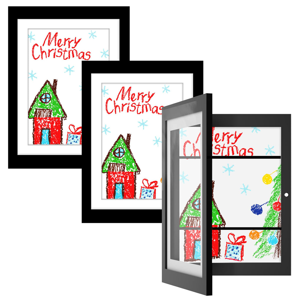 Orionstar 3 Pack Kids Art Frames, Kids Artwork Picture Frames Changeable, Front Opening Picture Display Frames Holds 11.8X8.5 10