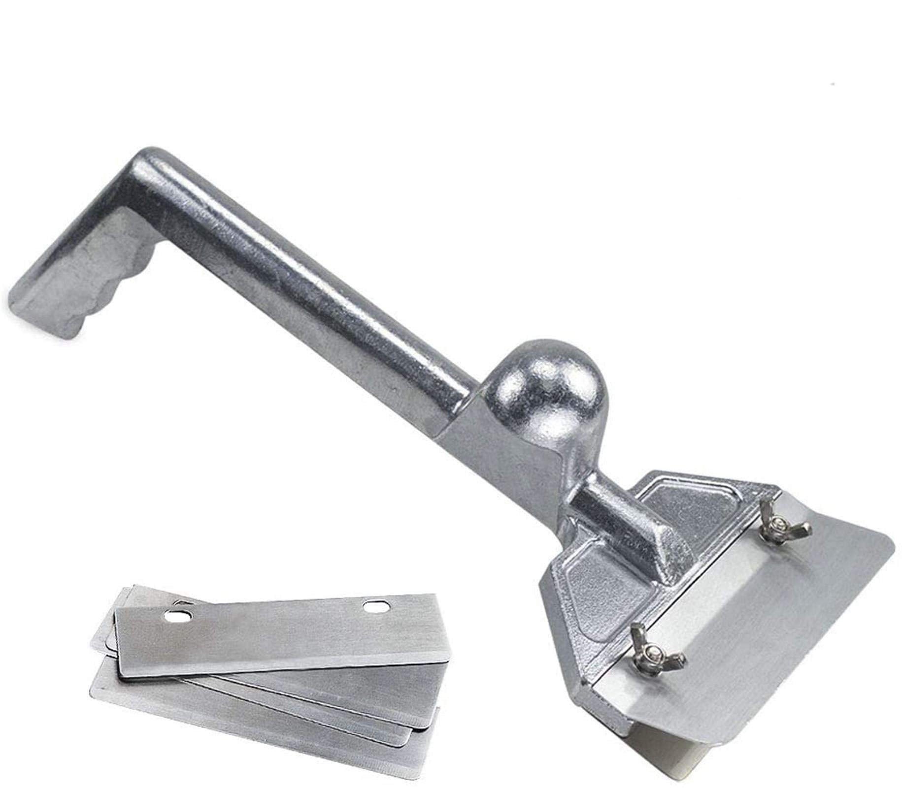 Lrui Grill Scraper Heavy Duty Griddle Scraper Set With 5 Replacement Blades Flat Top Grill Accessories Griddle Cleaning Kit,For