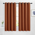 Nicetown Burnt Orange Blackout Curtains 2 Panels Set, Grommet Top Room Darkening Thermal Curtains Sound Reducing Window Treatmen