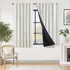 Jinchan 100% Blackout Boho Curtains Moon Phases Printed Bedroom Curtains 63 Inch Length 2 Panels Golden On White Drapes Rod Pocket Back Tab Thermal Insulated Curtains For Nursery Window Drapes