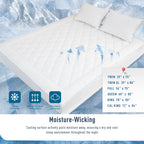Homtec Cooling Mattress Pad Twin Xl Size Mattress Cover For College Dorm Quilted Mattress Protector Extra Deep Pocket 18-22'' Th