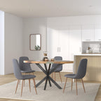 vidaXL Rectangular Dining Table in Solid Reclaimed Wood with Powder-Coated Steel Support - Handcrafted Design - Distinctive Wood Grains - Indoor Use