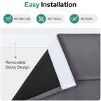 Homeideas 100% Blackout French Door Curtains, Privacy Door Curtains For Window, 26 X 40 Inch Room Darkening Blinds, Thermal Insulated Window Shades For Bedroom, 1 Panel, Grey