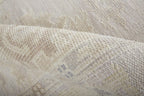 HomeRoots 515007 8 x 10 ft. Tan Ivory & Orange Floral Hand Knotted Stain Resistant Rectangle Area Rug