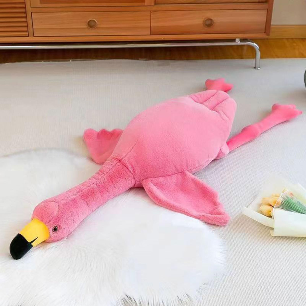 XQEYNT 51' Large Flamingo Stuffed Animal,Giant Flamingo Plush Pillow,Flamingo Gifts,Pink Flamingo Soft Plush Doll Toys,Gift for