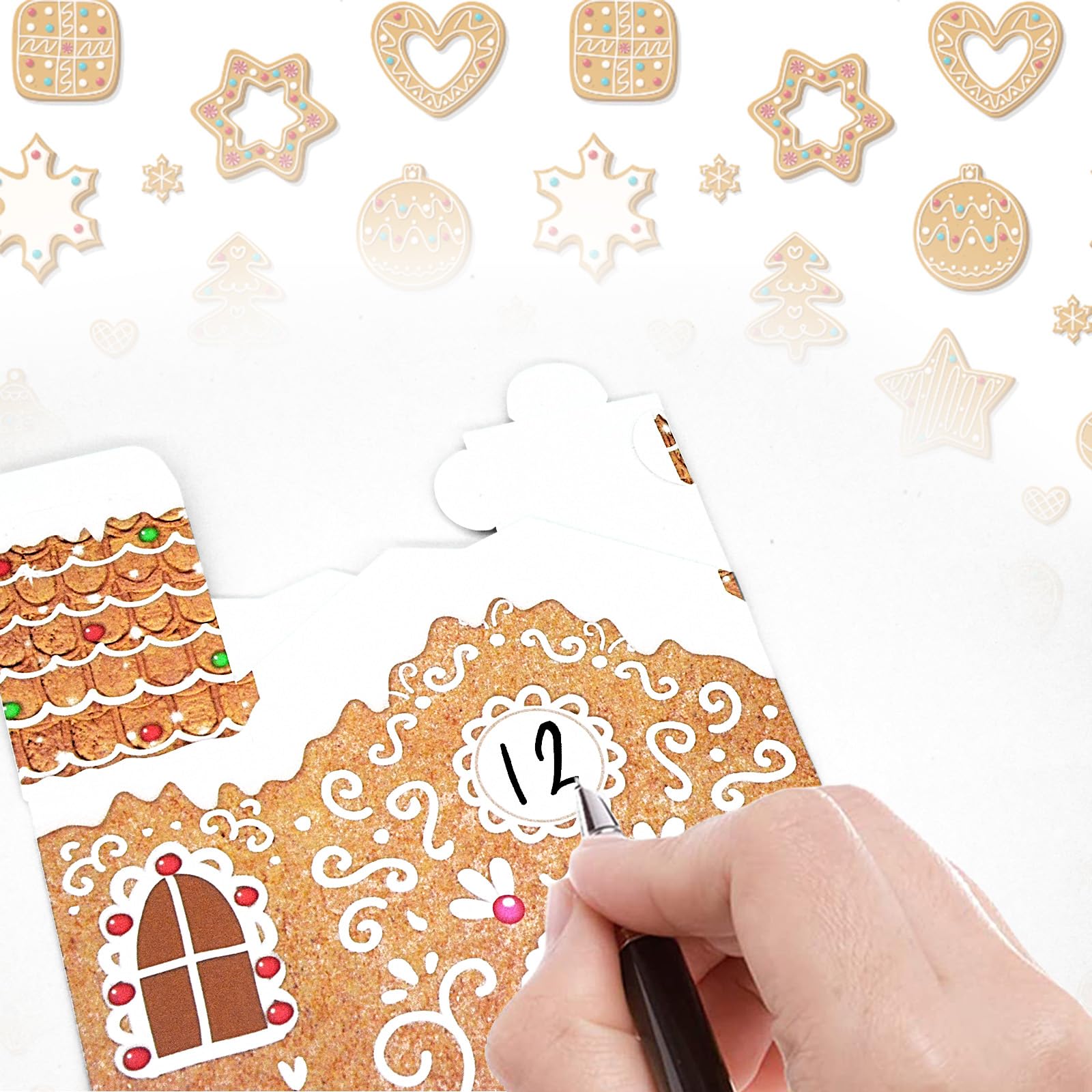 Christmas Advent Calendars 2025, Cardboard Treasure Boxes With 1-24 Number Stickers Christmas Countdown Calendar For Kids Xmas H