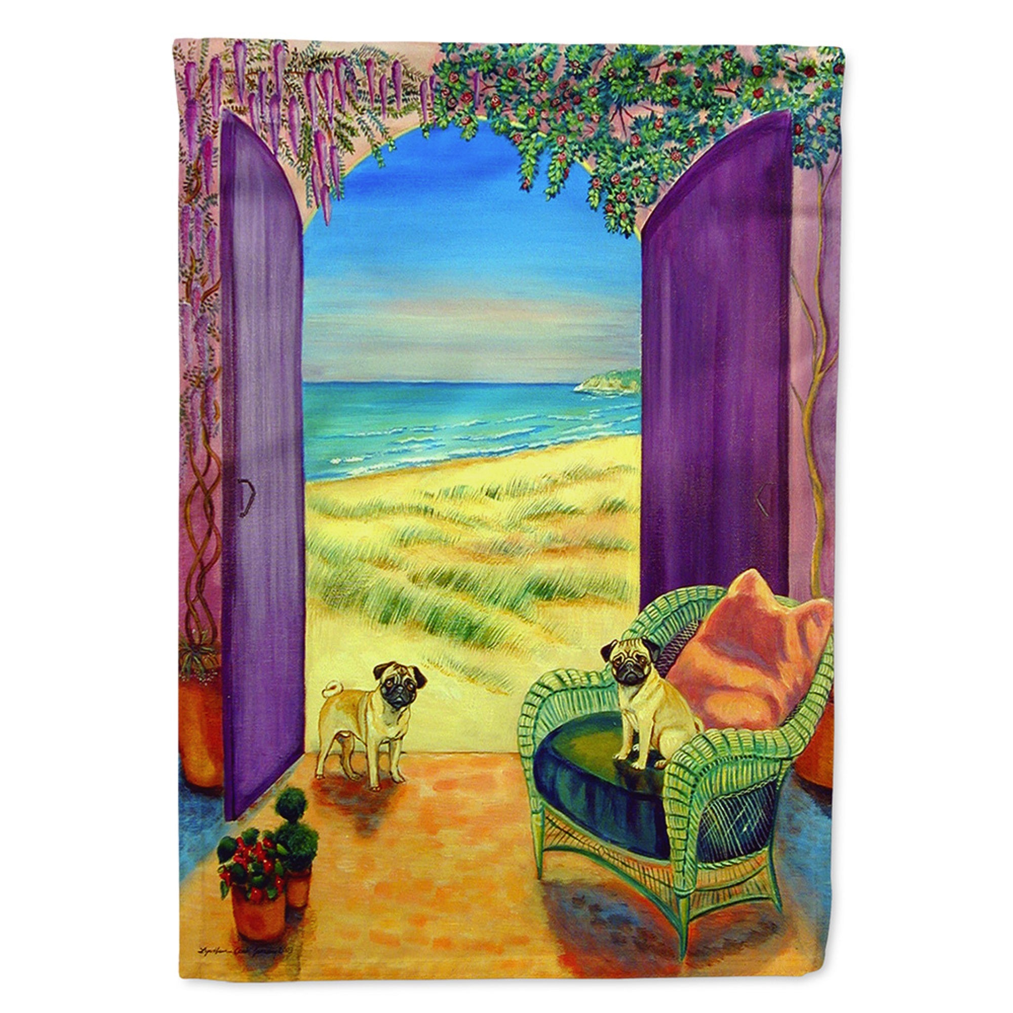 'Caroline'S Treasures 7183Gf Pug Flag, Small, Multicolor'