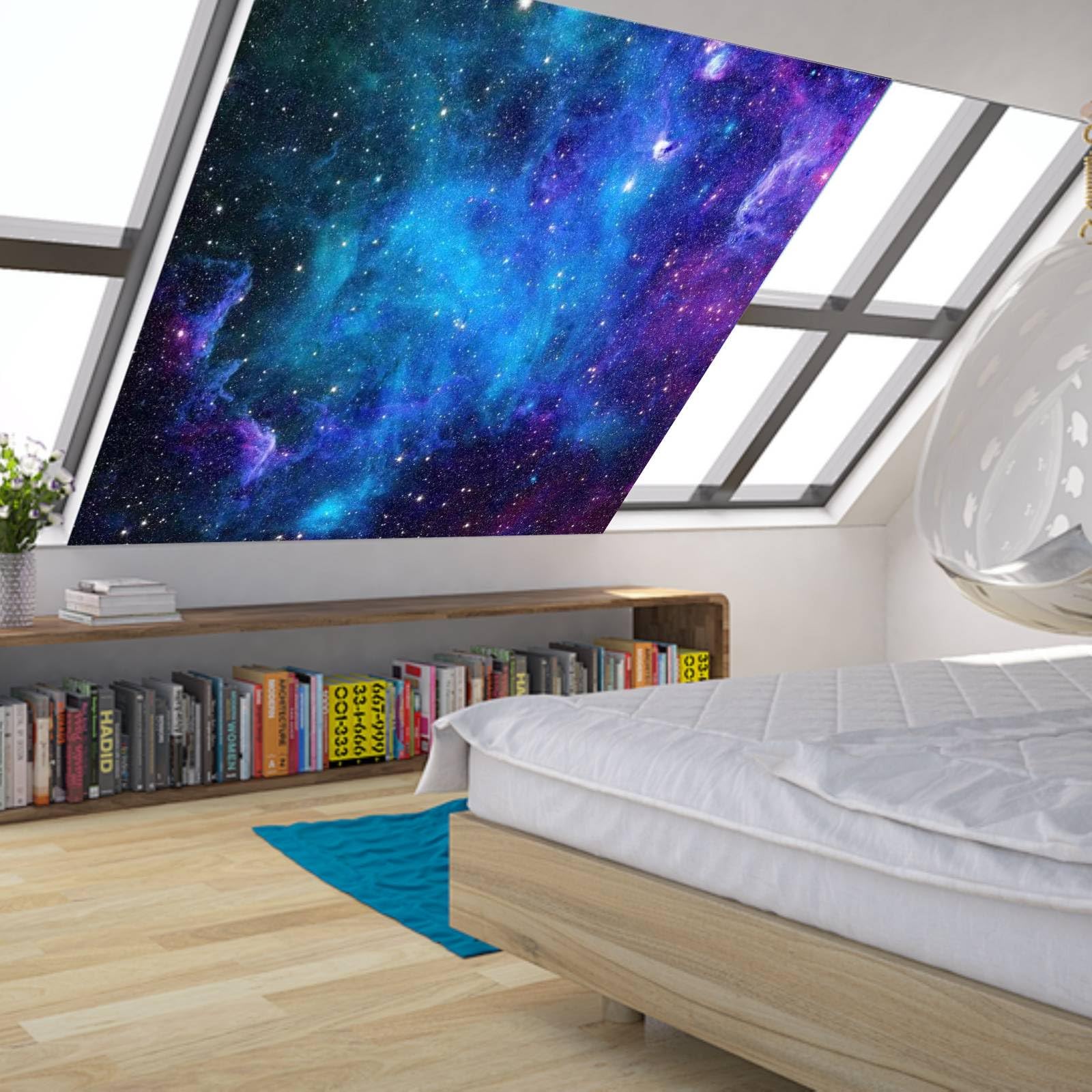 Apdidl Galaxy Tapestry For Bedroom Aesthetic Space Blue Night Starry Sky Stars Universe Tapestry Mysterious Nebula Wall Hanging