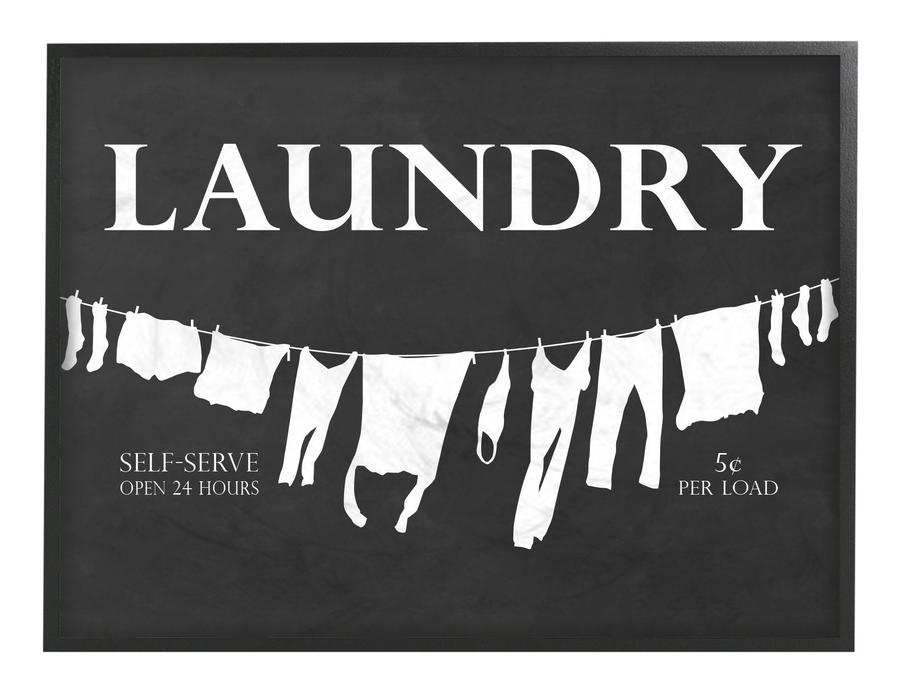 The Stupell Home Decor Collection Laundry Clothesline Advert
