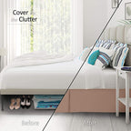 Nestl Taupe Full Bed Skirt - Full Size Bed Skirt 14 Inch Drop - Brushed Microfiber Bed Skirts - Hotel Quality Pleated Bed Skirt - Shrinkage & Fade Resistant