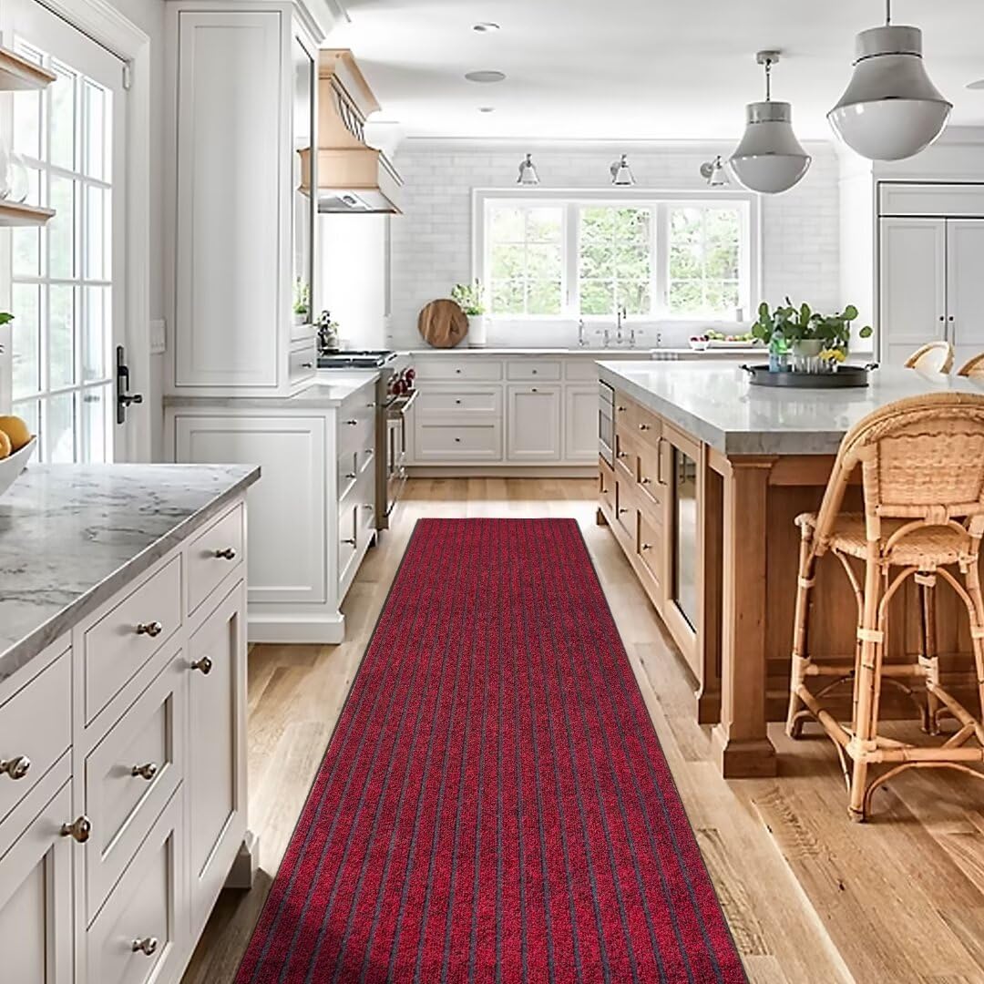 Gotohipi Runner Rug 4 x45 Indoor Outdoor Utility Carpet,Area Rugs with Non Slip Rubber Backing for Hallway Kitchen Entryway Ba