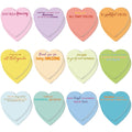 Teling 24 Pcs Valentine'S Day Sticky Notes 3 X 3 Inch Heart Shape Sticky Inspirational Red Heart Notepads Appreciation Gifts Bul