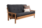 Kodiak Furniture Monterey Futon Set, No Drawers, With Butternut Base And Suede Black Mattress