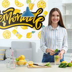 Lemonade Backdrop Banner Decor White - Lemon Party Theme Decorations For Lemonade Stand Birthday Supplies,Yellow