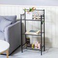 OGFC 28509 3Tier Free Standing Wire Rack Durable Metal Shelving Storage Unit with Adjustable Feet 4Hook for Bathroom Laundry K
