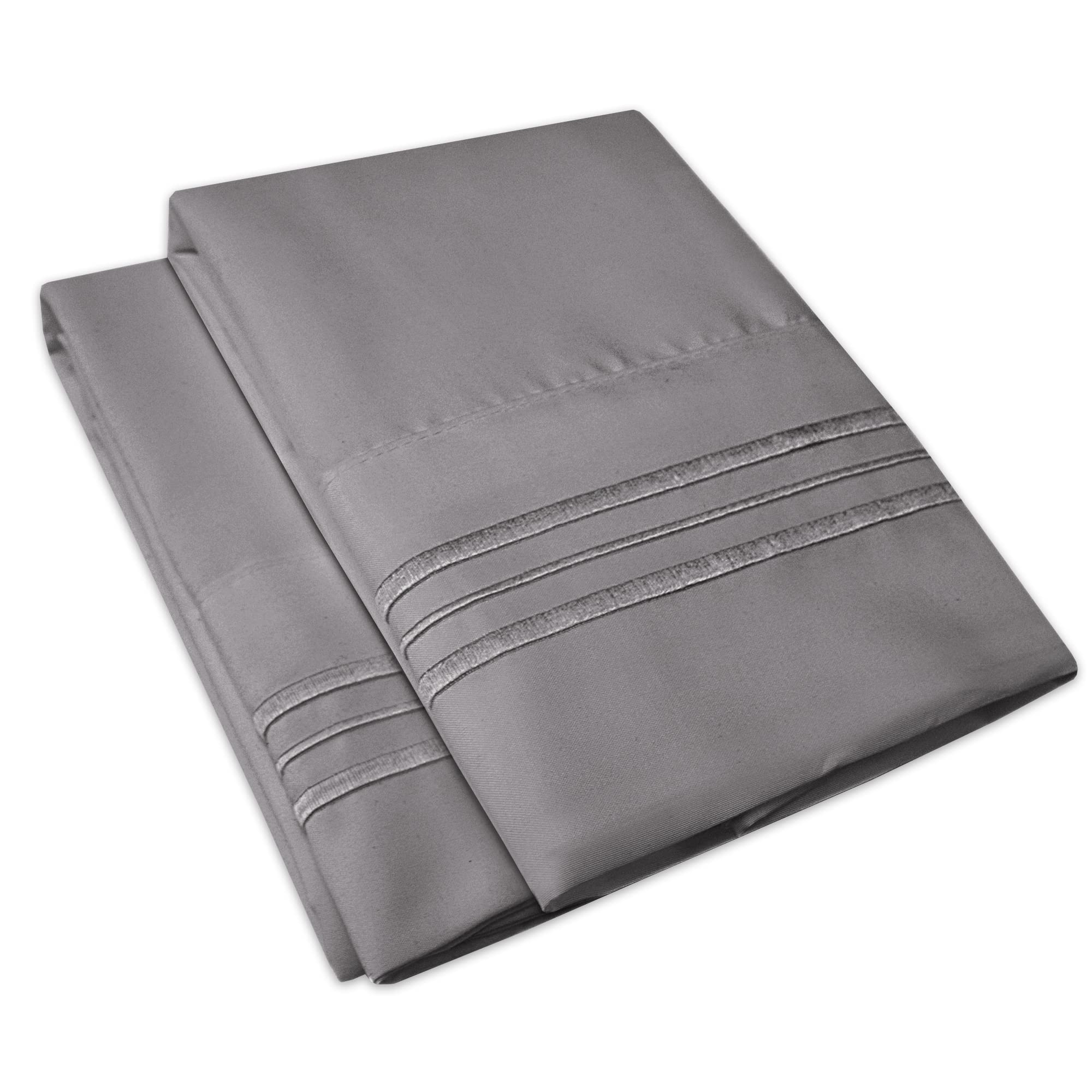 1500 Supreme Collection Pillowcase - Standard, 2 Count, Gray