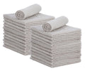Superio Cotton Terry Washcloths Grey Towels 100% Cotton Cleaning Cloth 16 Rags Wash Clothes for Body and Face, Spa Towels, Multi