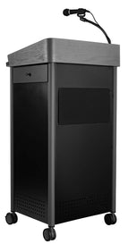Oklahoma Sound Greystone Lectern With Sound, Charcoal, Black/Grey