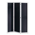 HomeRoots 47 x 1.5 x 67 Black and White Wood Chalkboard - Screen Room Divider
