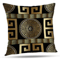 Tyfuty Greek-Key Throw Pillow Covers, Pillowcases Modern Geometric Greek Pattern Gold Key Cushion Use For Living Room Bedroom So