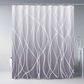 Punkray Ombre Purple Shower Curtain for Bathroom with Hooks,White Shower Curtain Set,Stripe Bath Curtains Decorative Shower Curt