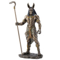 Veronese Design 11 Egyptian God Anubis Holding Cobra Scepter Cast Resin Bronze Finish Statue