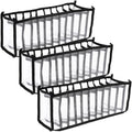 Lurrose Underwear Drawer Organizer, 3Pcs Foldable Mesh Storage Boxes
