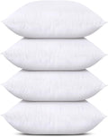 Utopia Bedding Throw Pillows (Set Of 4, White), 17 X 17 Inches Pillows For Sofa, Bed And Couch Decorative Stuffer Pillows