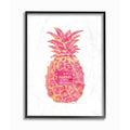 Stupell Industries Fashioner Pineapple Pink Gold Watercolor, Design by Artist Amanda Greenwood Wall Art, 11 x 14, Black Framed