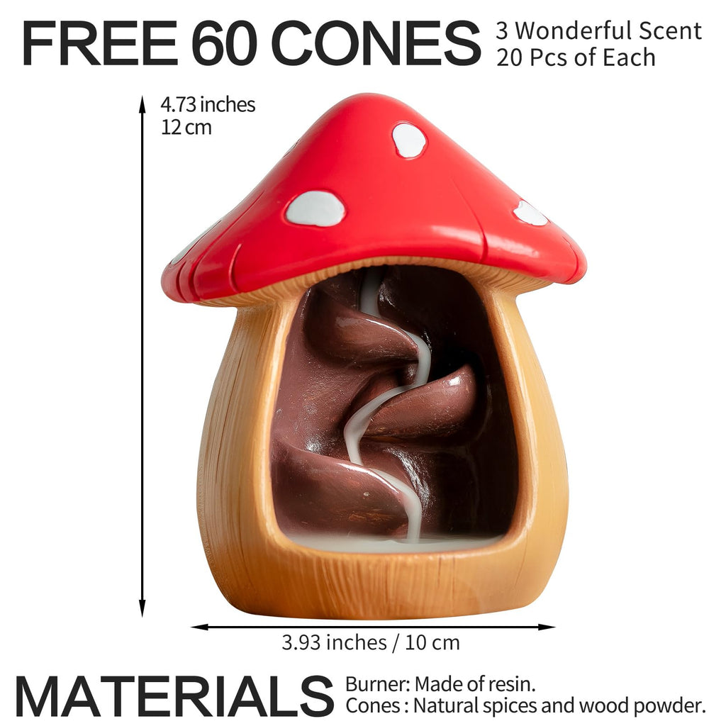 CHUNCHE Mushroom Incense Holder MG02 Resin Brown