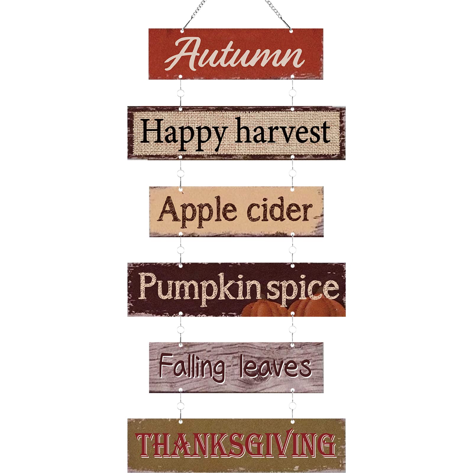 Hotop Fall Decorations for Home Thanksgiving Hanging Signs Autumn Indoor Outdoor Fall Decor for Door Signs Wooden Wall Plaque Th