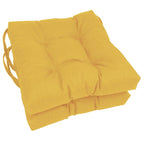 Blazing Needles 16-Inch Indoor/Outdoor Square Chair Cushion, 16' X 16', Lemon 2 Count