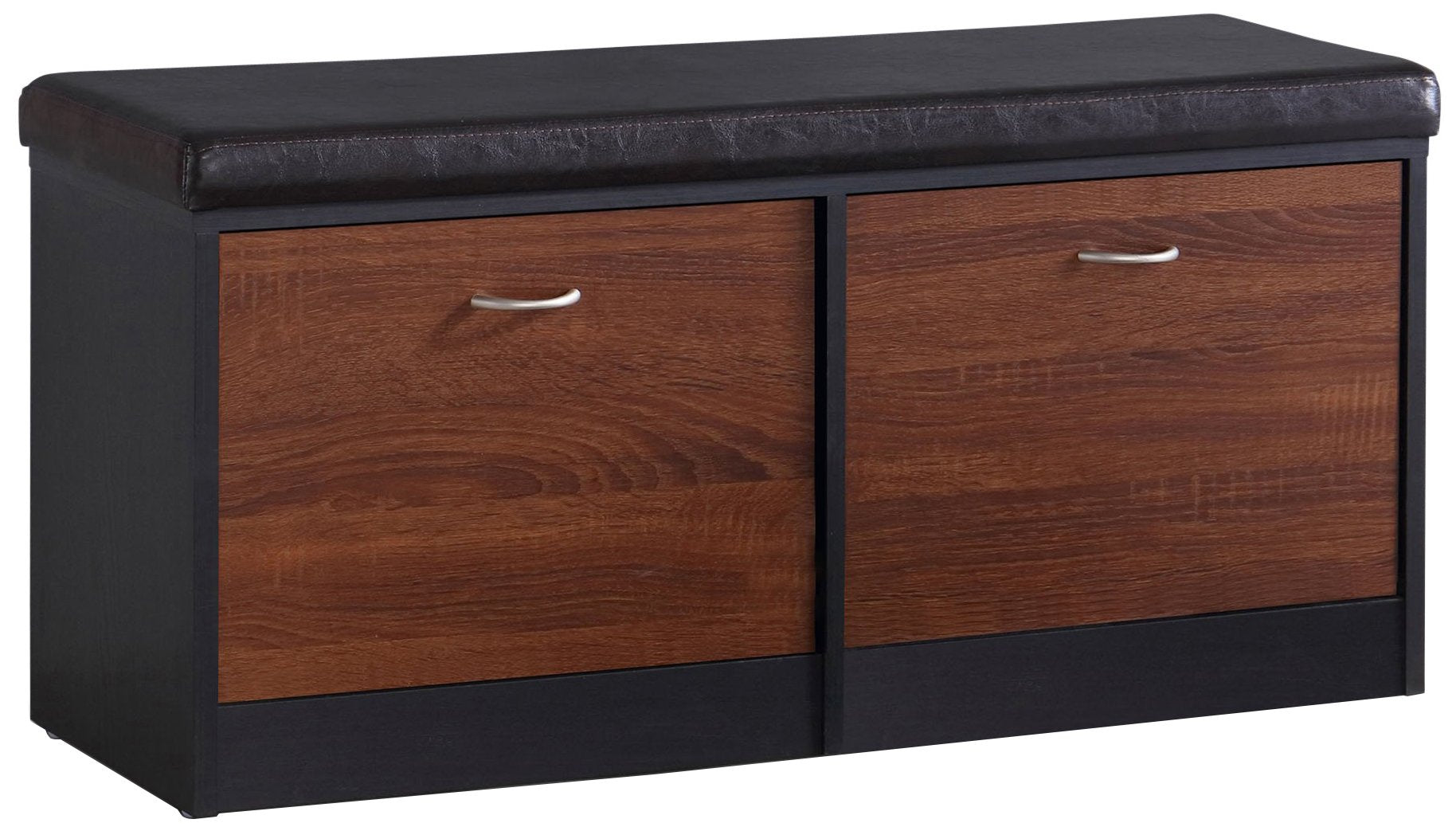 Baxton Studio FP-6791-Oak/Espresso Storage-Benches, Dark Brown