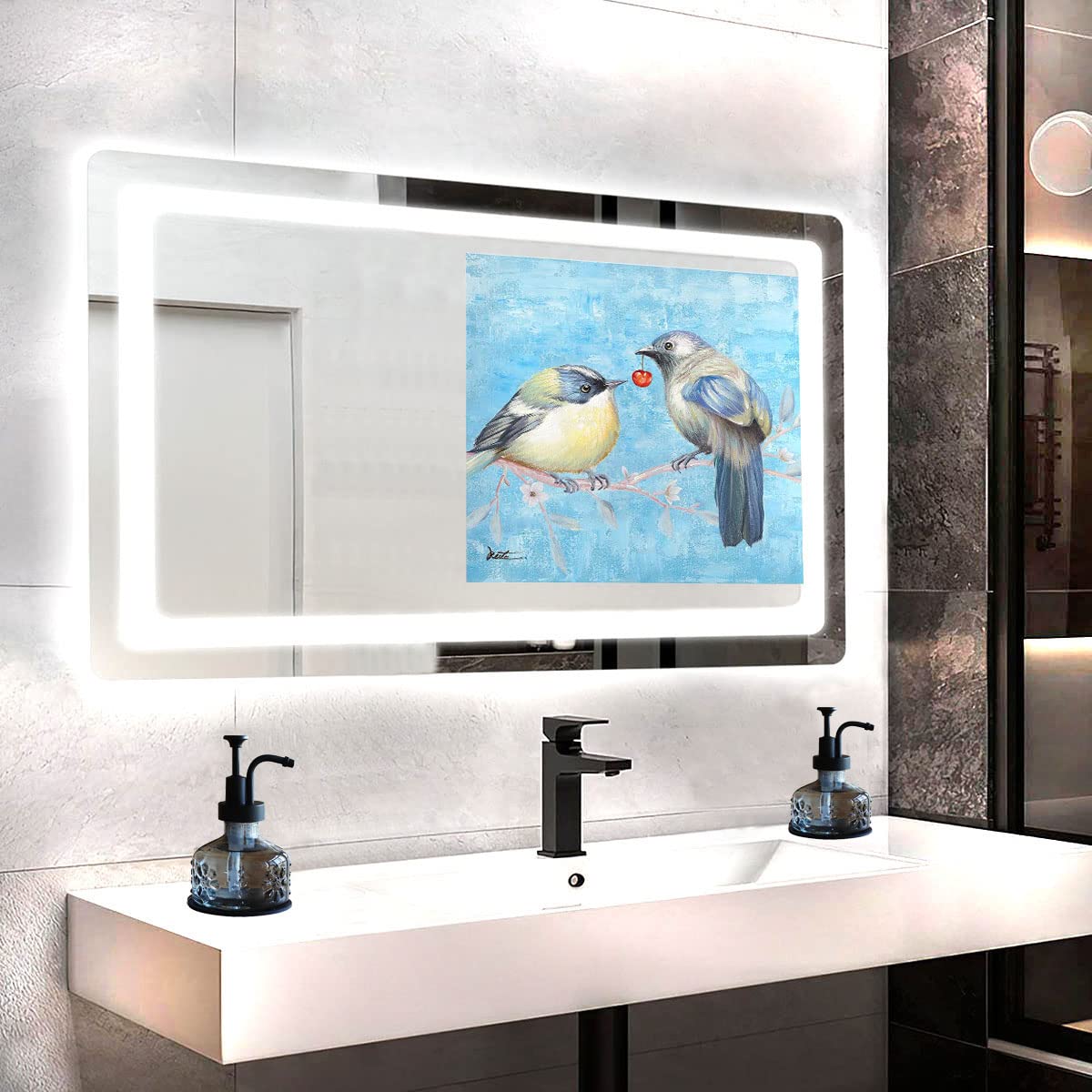 Glass Soap Dispenser For Kitchen And Bathroom Countertop, Smooth Action Pump Refillable Wash Hand Liquid, Dish Detergent, Farmho