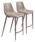Magnus Counter Stool (Set of 2) Brown & Walnut