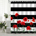 Floral Shower Curtain Flower Shower Curtain Shower Curtain Stripe Poppy Shower Curtain Black and White Striped Shower Curtains S
