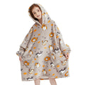 Fiosnow Cat Blanket Hoodies For Kids 6-13Yr Oversize Wearable Blanket Hoodies For Boys Girls Teens