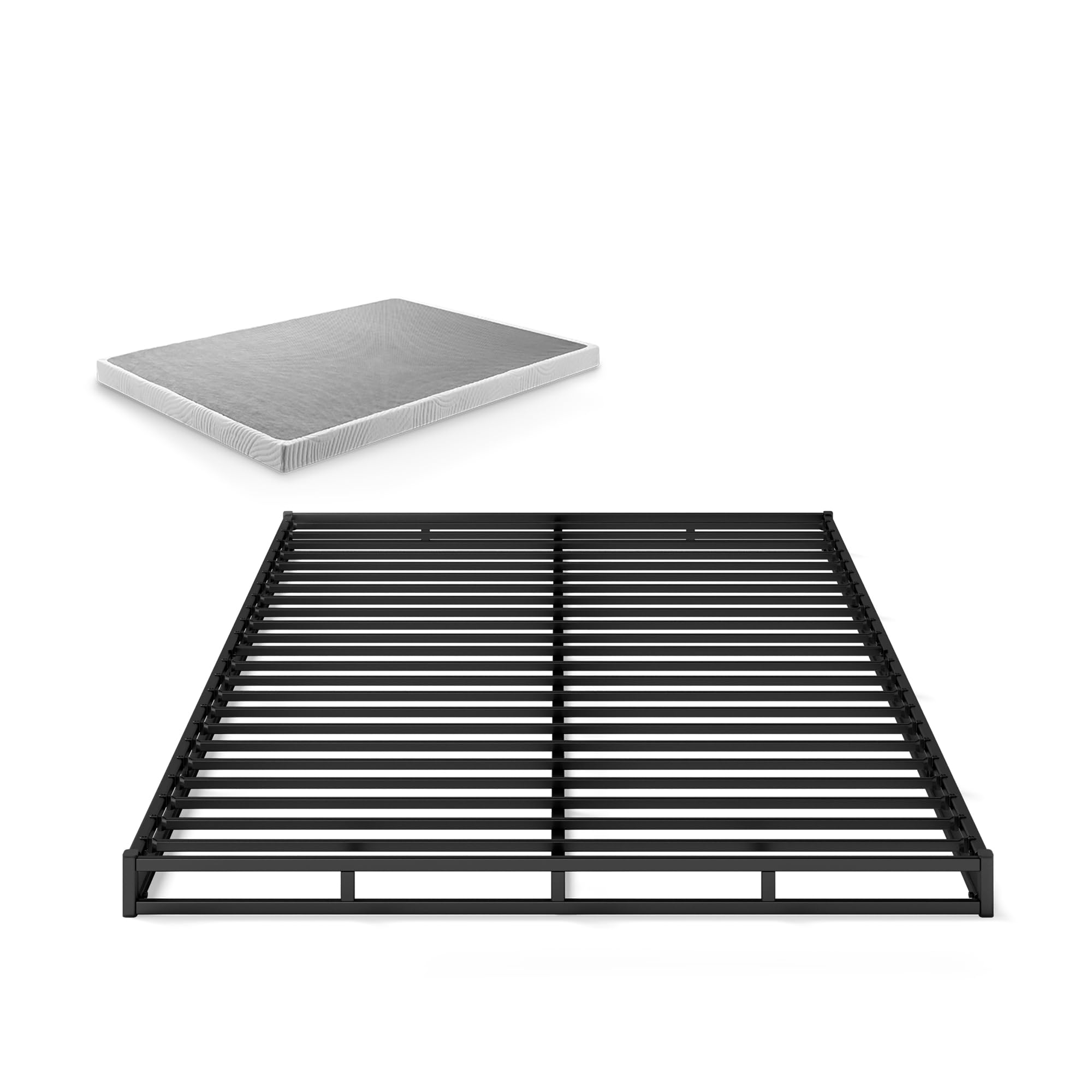 Zinus Victor 4 Inch Quick Lock Box Spring / Mattress Foundation / Built-to-Last Metal Structure / Low Profile / Easy Assembly, K