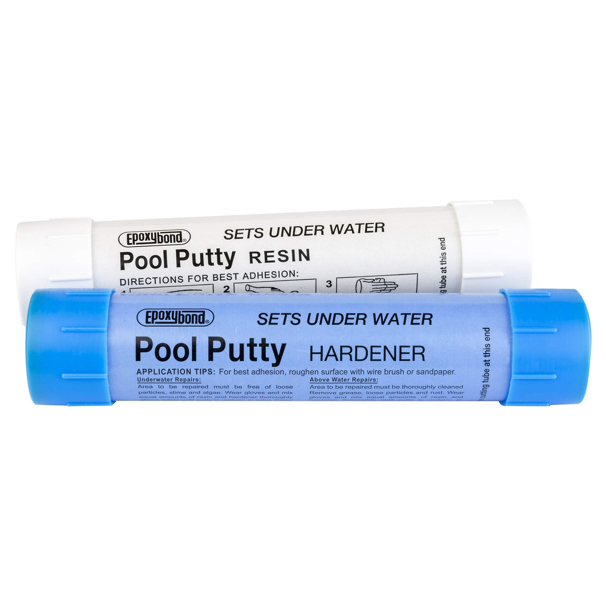 Epoxybond Pool Putty 2-Part Set | Swimming Pool & Spa Repair | Easy Diy | Fix Cracks Leaks Underwater Or Above | Concrete, Fiber