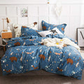 Clothknow Kids Comforter Sets Queen Blue Bear Bedding Comforter Sets Cartoon Blue Bedding Queen Comforter Forest Fox Rabbit Comf