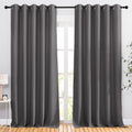 Nicetown Blackout Curtains Panels For Bedroom - 3 Pass Microfiber Noise Reducing Thermal Insulated Solid Ring Top Blackout Windo