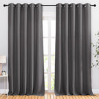 Nicetown Blackout Curtains Panels For Bedroom - 3 Pass Microfiber Noise Reducing Thermal Insulated Solid Ring Top Blackout Windo