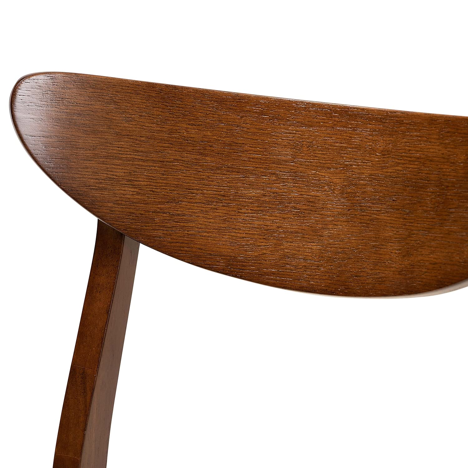 Baxton Studio Parlin Gray Upholstered Wood 4-Piece Dining Chair Set