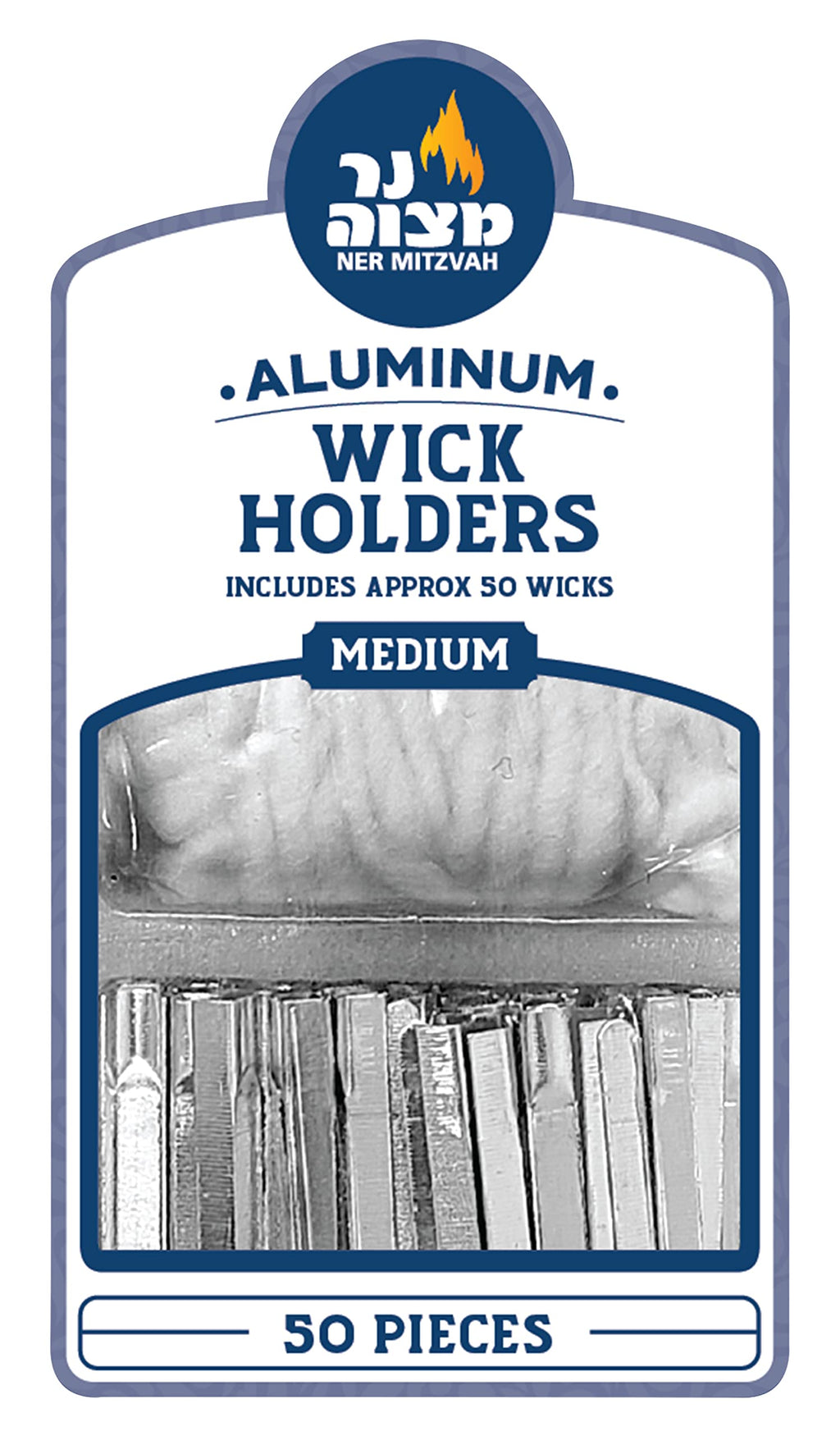 Aluminum Wick Holders - 50 Pack (Approx.) - For Stand Up Wicks In Oil Cup Candle - Multipurpose Use - By Ner Mitzvah