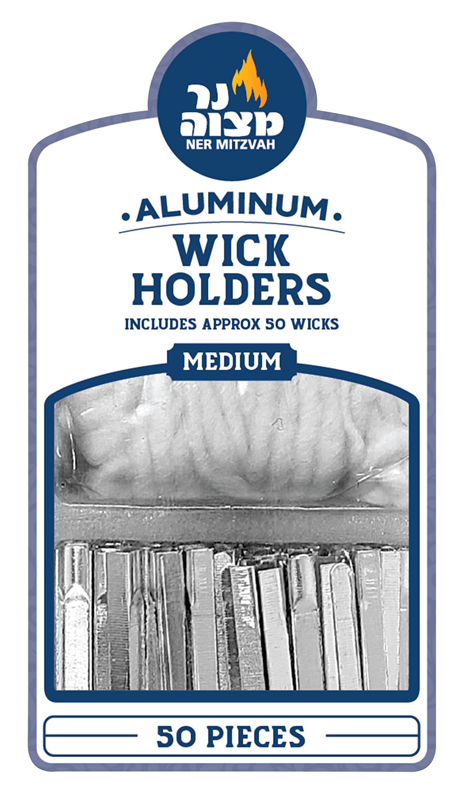 Aluminum Wick Holders - 50 Pack (Approx.) - For Stand Up Wicks In Oil Cup Candle - Multipurpose Use - By Ner Mitzvah
